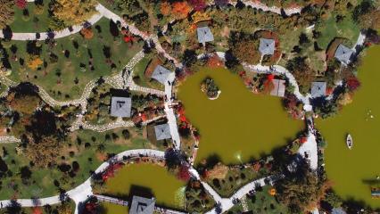 Konya'nın Japon Parkı sonbahar renklerine büründü