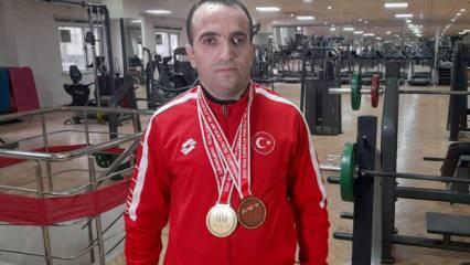 40 yaşındaki Diyarbakırlı görme engelli halterci dünya şampiyonu oldu