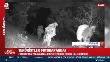 PKK'lı teröristleri fotokapan buldu, SİHA vurdu!