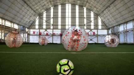 Tuzla’da düzenlenen balon futbolu turnuvasında keyifli anlar yaşandı