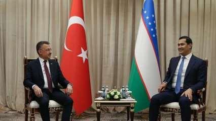 Cumhurbaşkanı Yardımcısı Oktay, Özbekistan Başbakan Yardımcısı Umurzakov ile görüştü