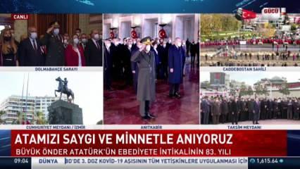 Devlet erkanı Anıtkabir'de: Türkiye'de hayat durdu