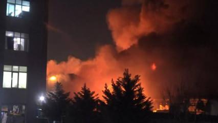 İstanbul Avcılar'da kumaş baskı fabrikasında yangın