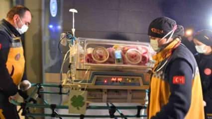 Kars'ta 10 haftalık bebek ambulans uçakla Eskişehir'e getirildi