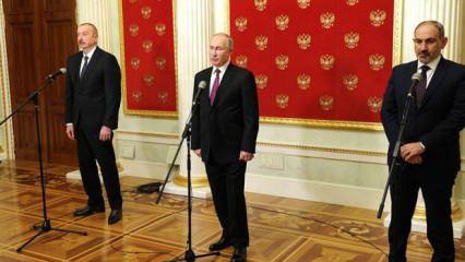 Aliyev, Putin ve Paşinyan'dan ortak bildiri