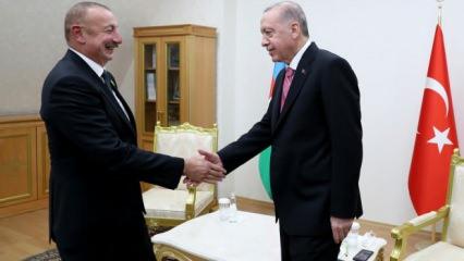 Cumhurbaşkanı Erdoğan ile Azerbaycan Cumhurbaşkanı Aliyev görüştü