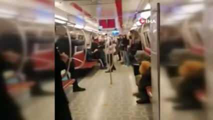 Kadıköy metrosunda dehşet: Bıçağı çekip üstüne yürüdü