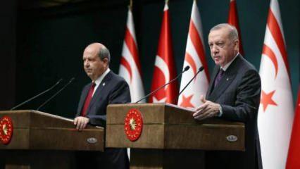KKTC Cumhurbaşkanı Tatar'dan Cumhurbaşkanı Erdoğan'a teşekkür