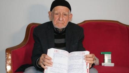 85 yaşındaki Eşref amca 65 yıldır tüm harcamalarını günlüğüne yazıyor