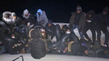Kuşadası'nda 57 düzensiz göçmen kurtarıldı