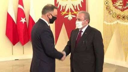 TBMM Başkanı Şentop Polonya Cumhurbaşkanı Duda ile görüştü 