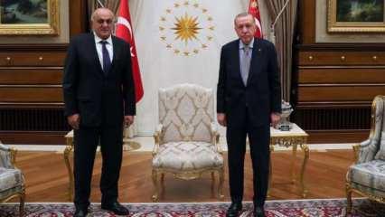 Cumhurbaşkanı Erdoğan, PANKOBİRLİK Genel Başkanı Erkoyuncu'yu kabul etti