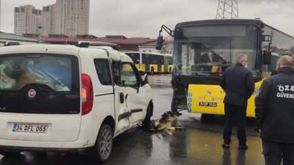 İETT Garajı'nda kaza: 2 kişi yaralandı