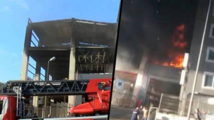 Tuzla'da Deri Organize Sanayi Bölgesinde korkutan yangın! Büyük çapta hasar