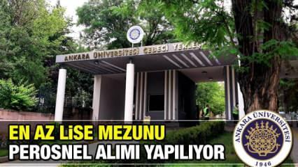 Ankara Üniversitesi en az lise mezunu 335 personel alım ilanı! Son başvuru ne zaman?