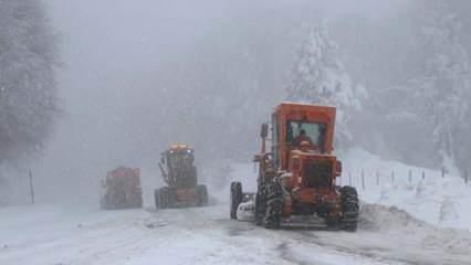 Kütahya Domaniç'te kar yağışı etkili oldu