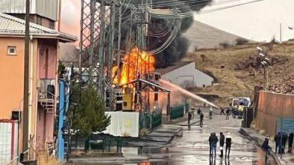 Sivas'ta termik santralde yangın paniği!