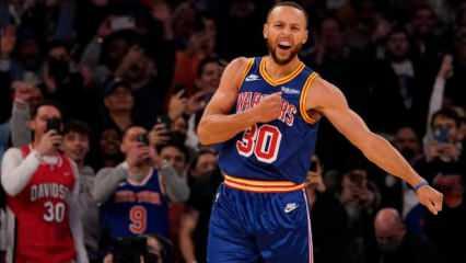 Stephen Curry NBA tarihinin 3 sayılık basket rekorunu kırdı