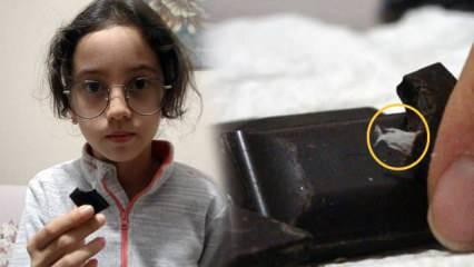 Çanakkale'de 8 yaşındaki Nisanur'un çikolatasının içinden poşet çıktı