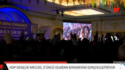 HDP Gençlik Meclisinde terör örgütü PKK elebaşına selam durdular: Gençlik Apo'nun fedaisi
