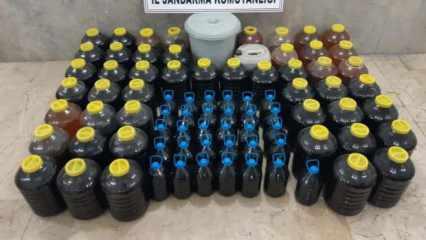 Amasya’da bin 200 litre kaçak içki ele geçirildi 