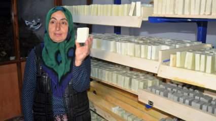 Kadın girişimci hobi olarak başladığı eşek sütü sabununda seri üretime geçti