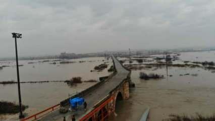 Ergene nehri taştı, araziler tamamen su altında kaldı