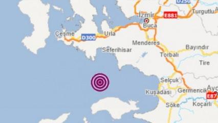 İzmir'in Urla ilçesi açıklarında deprem