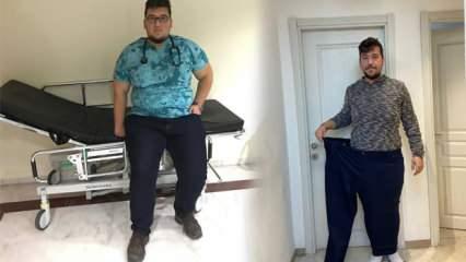 24 yaşındaki doktor adayı ameliyatsız ilaçsız 8 ayda 50 kilo verdi