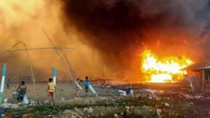 Bangladeş'te Arakanlı Müslümanların yaşadığı kampta yangın çıktı