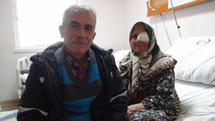Mersin'de yaşayan 97 yaşındaki Fadime teyze katarakt ameliyatı sayesinde artık görüyor