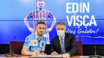 Trabzonspor'da Visca için imza töreni düzenlendi