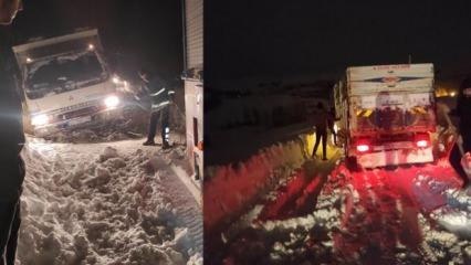 Van’da kar ve tipi nedeniyle yolda kalan vatandaşlar kurtarıldı 