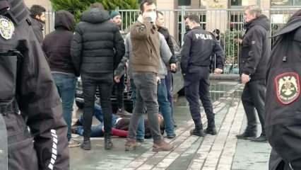 İstanbul Adalet Sarayı önünde polise saldırı! Vurularak etkisiz hale getirildi