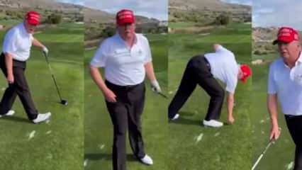 Donald Trump, golf oynarken 2024 mesajı verdi