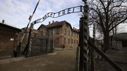 Ölüm kampında Nazi selamı veren turist gözaltına alındı