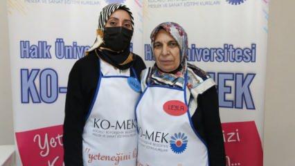Kocaeli'de yaşayan Leyla Aydoğan 64 yaşında pastacılık kursuna başladı