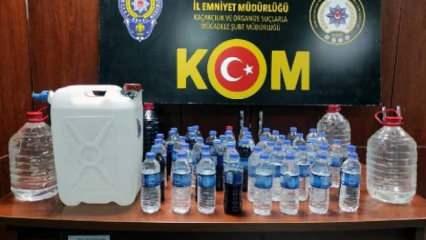 Adana'da bin 485 litre sahte içki ele geçirildi