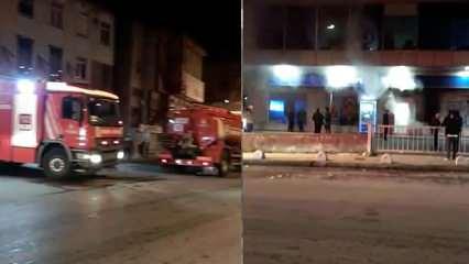 Bayrampaşa'da İş Bankası şubesinde korkutan yangın
