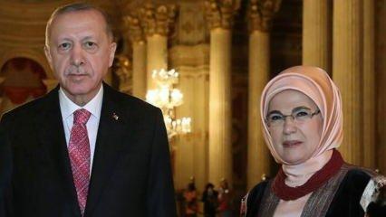 Cumhurbaşkanı Erdoğan ve eşi Emine Erdoğan'a mesaj yağdı