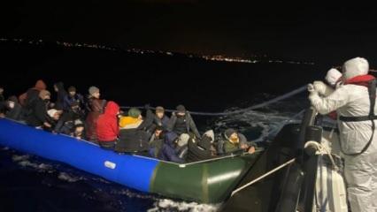 Yunan'ın İzmir açıklarında ölüme ittiği 66 düzensiz göçmen kurtarıldı