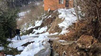 Trabzon'da heyelan: 2 ev tahliye edildi