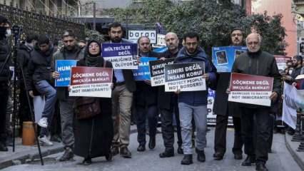 Yunanistan'ın düzensiz göçmenlere yönelik tutumu İstanbul'da protesto edildi