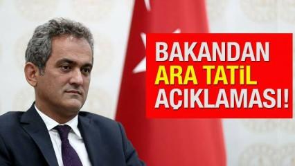 Ara tatil ne zaman yapılacak?  MEB Bakanı Mahmut Özer'den kritik ara tatil açıklaması!