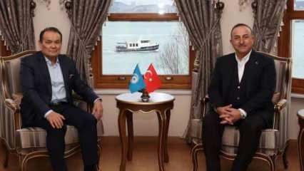 Çavuşoğlu, TDT Genel Sekreteri Amreyev ile görüştü