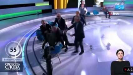Canlı yayında Ukrayna-Rusya kavgası! Milletvekilini tokatladı