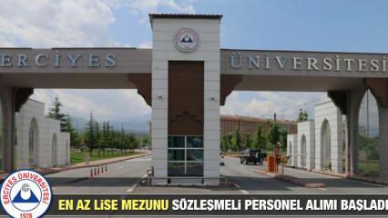 Erciyes Üniversitesi en az KPSS 60 puan ile personel alım ilanı! Başvuru için bugün son...