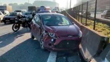 Ataşehir'de minibüsün freni patlayınca korkunç kaza meydana geldi