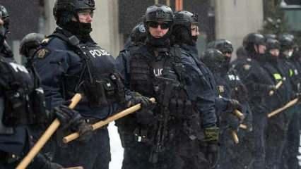 Kanada'da polis eylemcilere karşı kimyasal madde kullandı