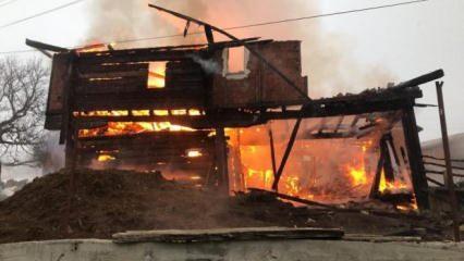 Kastamonu’da yangında 1 ev küle döndü